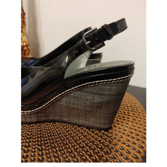 Stuart Weitzman Black Patent Wedges - Picture 3 of 10